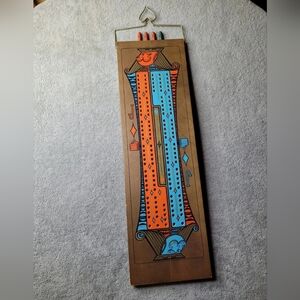 Vintage Jack of Diamonds Cribbage Board Wooden Stancraft Large 24" MCM